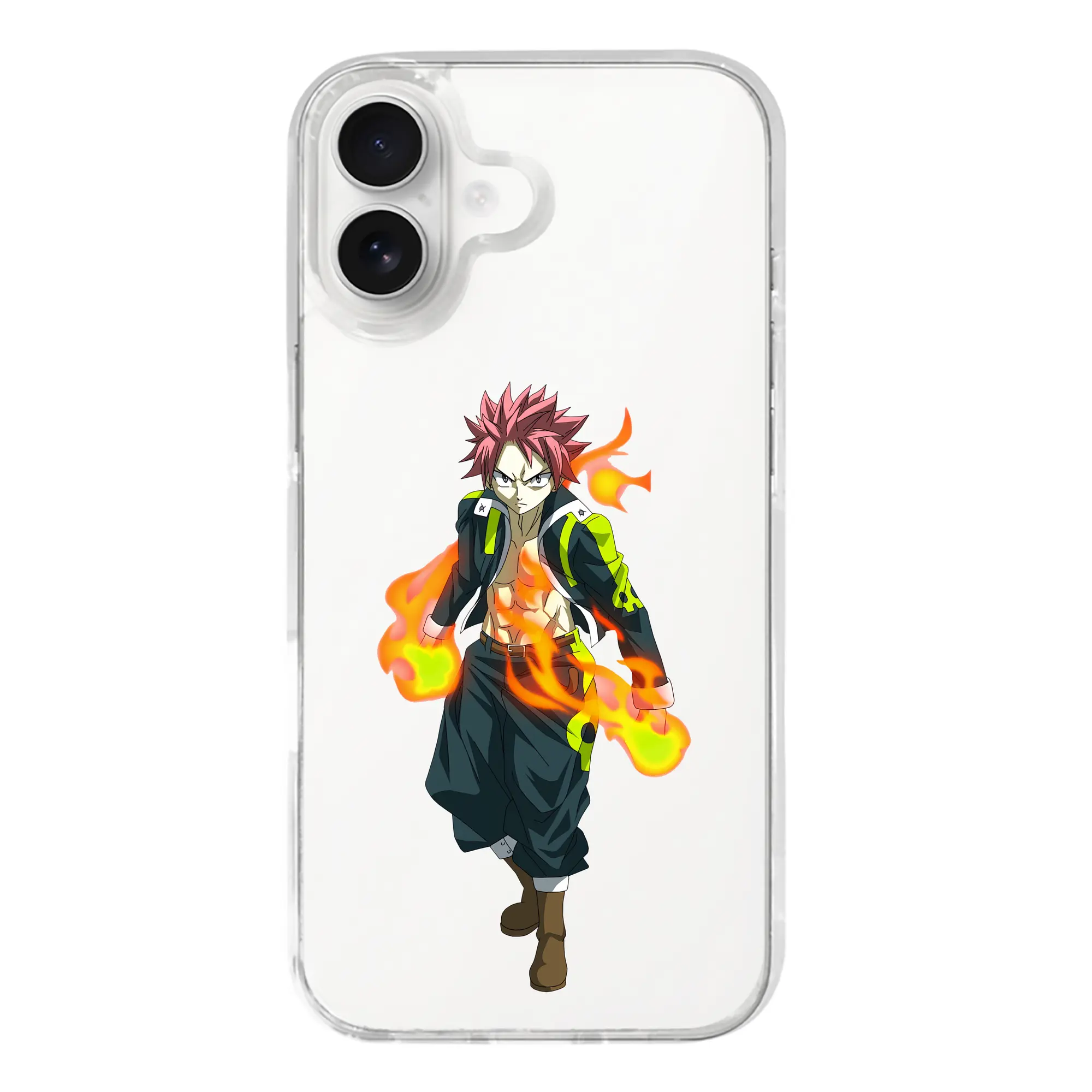 フェアリーテイル グッズ ナツ・ドラグニル - iPhone 17シリーズ 透明スマホケース – 薄型・耐衝撃・精密フィット保護カバー